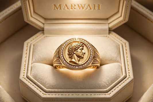 Coin-Face Gold Ring