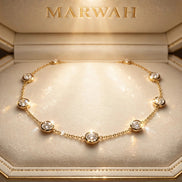 Diamonds by the Yard Necklace in the MARWAH ivory box