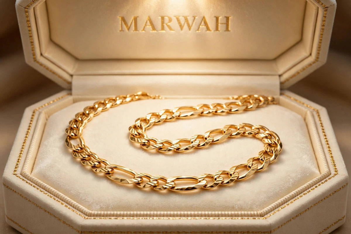 Diamond-Cut Figaro Necklace