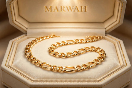 Diamond-Cut Figaro Necklace