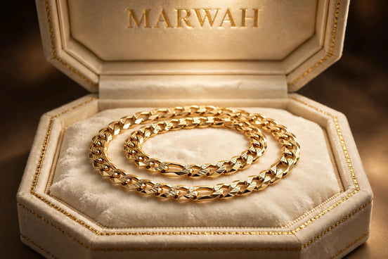 Diamond-Cut Figaro Chain