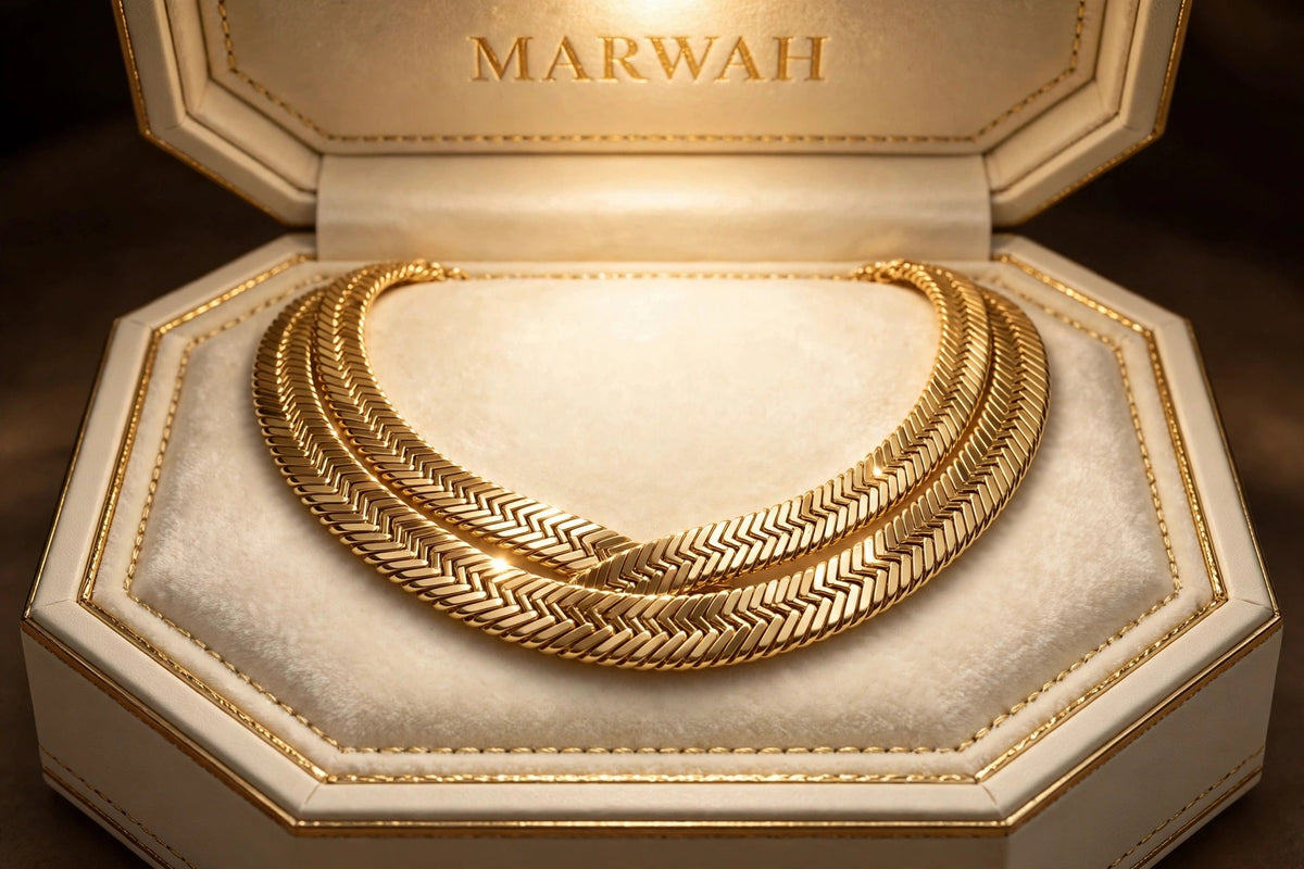 Double Herringbone Necklace