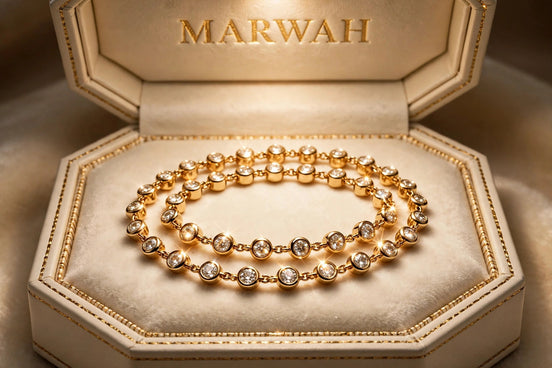 Double-Wrap Diamond Station Bracelet