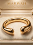 Sculptural Gold Cuff in the MARWAH ivory box