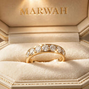 Half-Eternity Diamond Band in the MARWAH ivory box