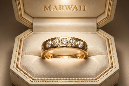Hammered Diamond Band
