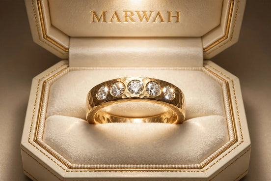 Hammered Diamond Band