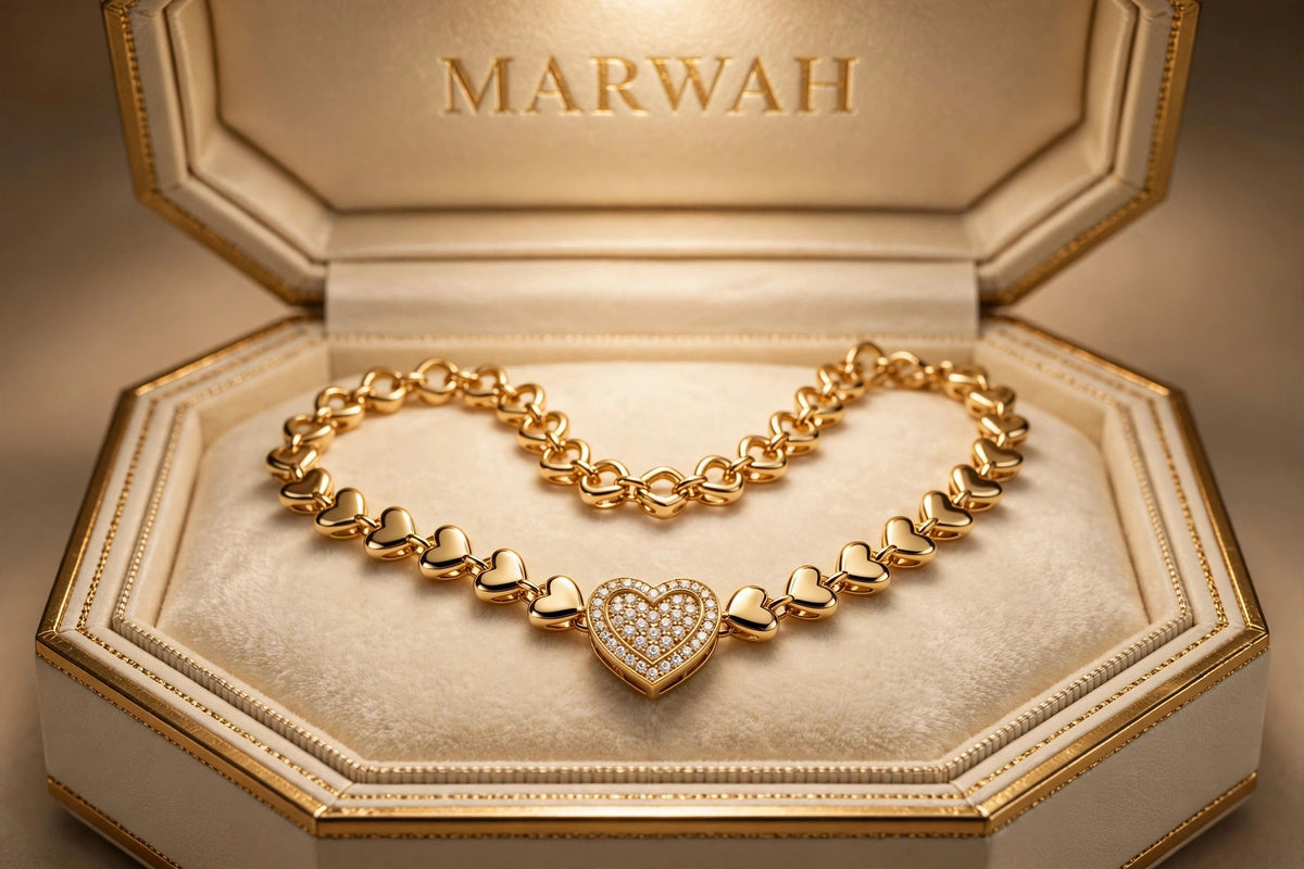 Heart-Link Chain Necklace