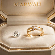 Heirloom Stone Reset concept in the MARWAH ivory box