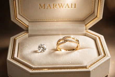 Heirloom Stone Reset concept in the MARWAH ivory box