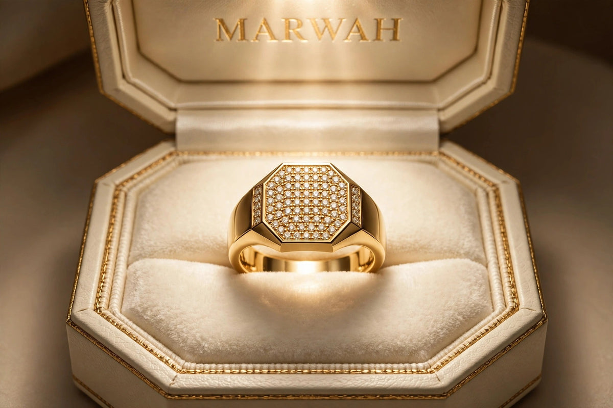 Hexagonal Diamond Ring