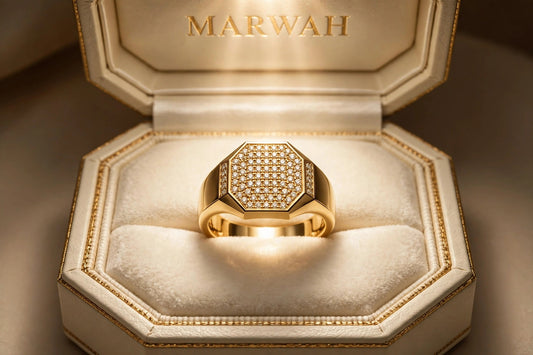 Hexagonal Diamond Ring
