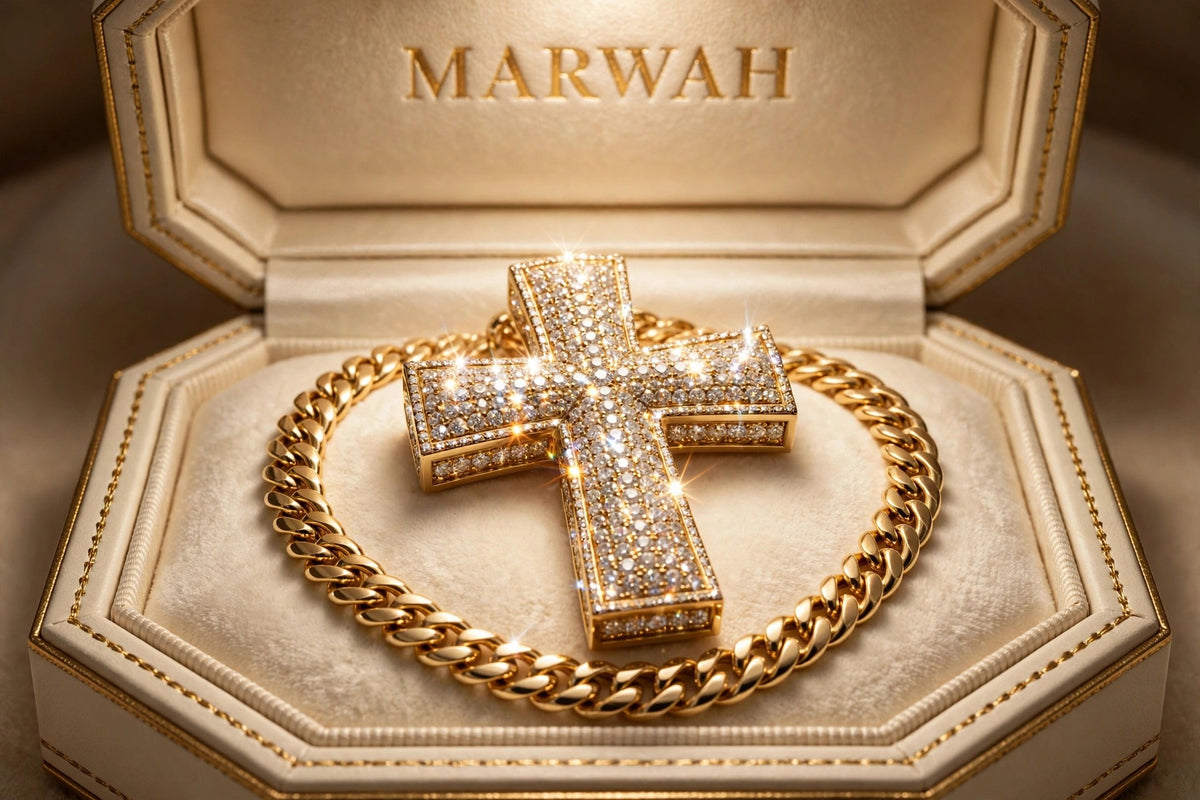 Iced Cross Pendant XL