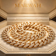 Iced Cuban Chain in the MARWAH ivory box