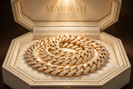 Iced Cuban Chain in the MARWAH ivory box