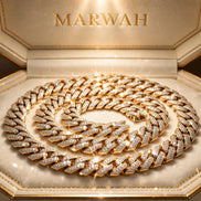 Iced Franco Chain in the MARWAH ivory box