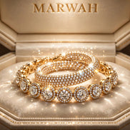 Iced Tennis Bracelet in the MARWAH ivory box