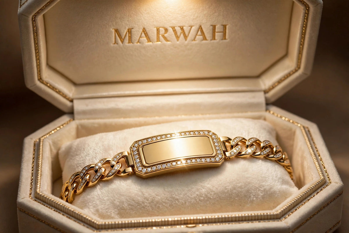 Engravable Diamond ID Bracelet