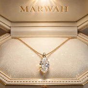 Long Marquise Drop Necklace