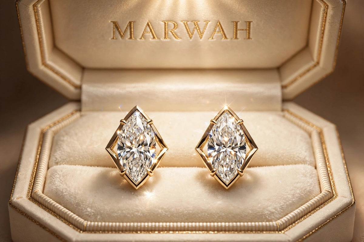 Marquise Diamond Studs