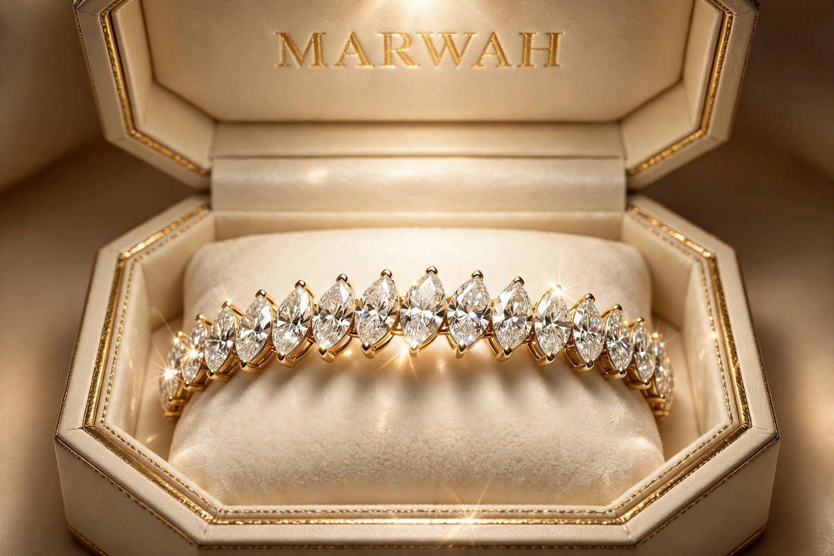 Marquise Diamond Tennis Bracelet