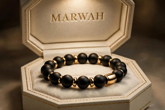 Matte Onyx Gold Bracelet