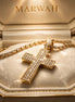 Diamond Cross Pendant in the MARWAH ivory box