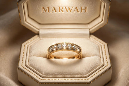 Vintage Milgrain Diamond Band in the MARWAH ivory box