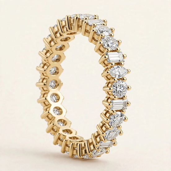 Mixed-Shape Eternity Band