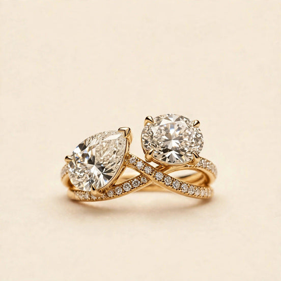 Mixed-Shape Toi Et Moi Ring