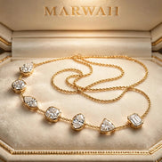 Mixed-Shape Diamond Station Necklace