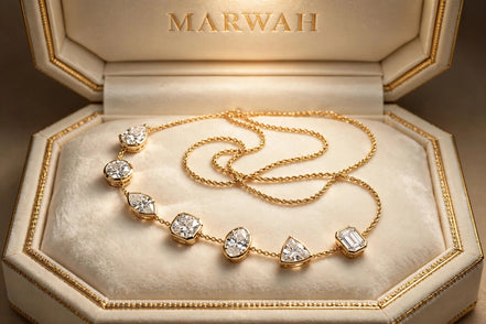 Mixed-Shape Diamond Station Necklace