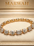 Mixed-Cut Diamond Line Bracelet in the MARWAH ivory box