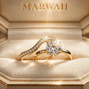 Nesting Curved Diamond Band