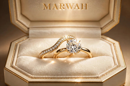 Nesting Curved Diamond Band