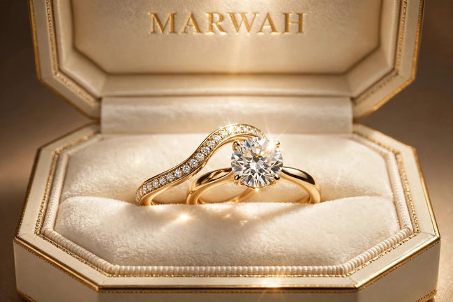 Nesting Curved Diamond Band