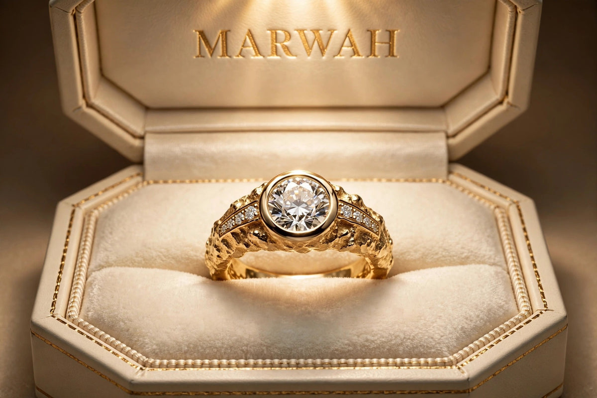 Nugget Diamond Pinky Ring