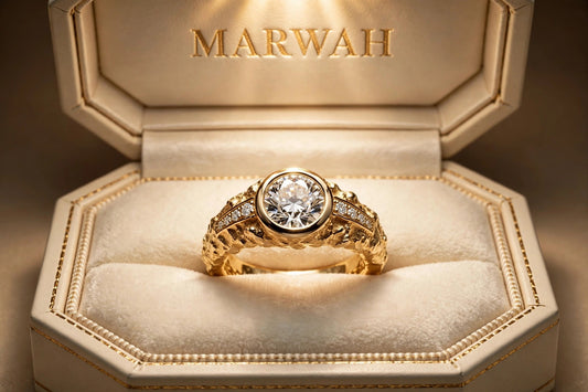 Nugget Diamond Pinky Ring