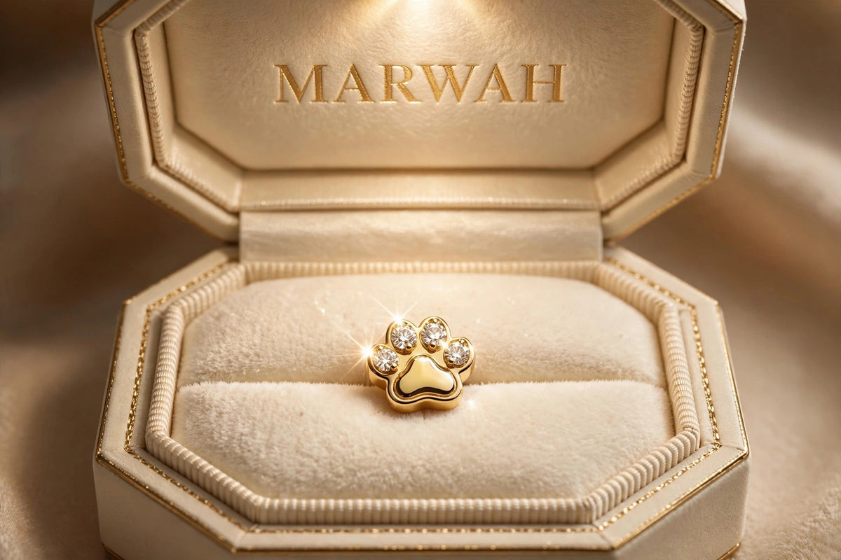 Paw Print Diamond Charm