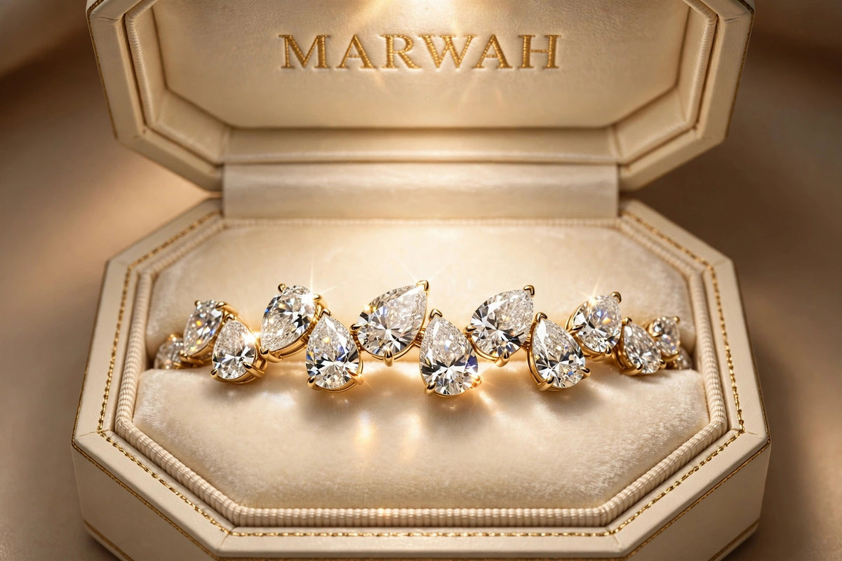 Pear-Shaped Tennis Bracelet