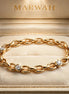 Rolo Diamond Station Bracelet