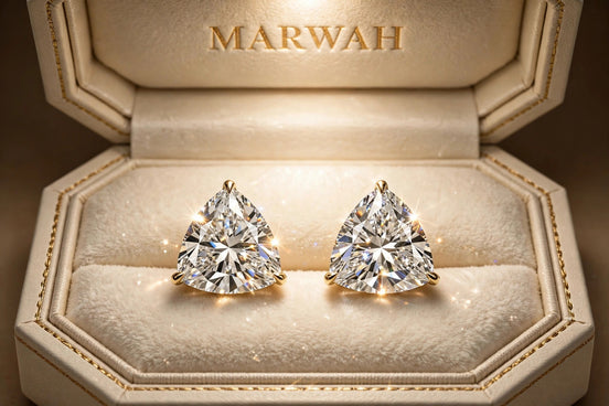 Trillion Diamond Studs