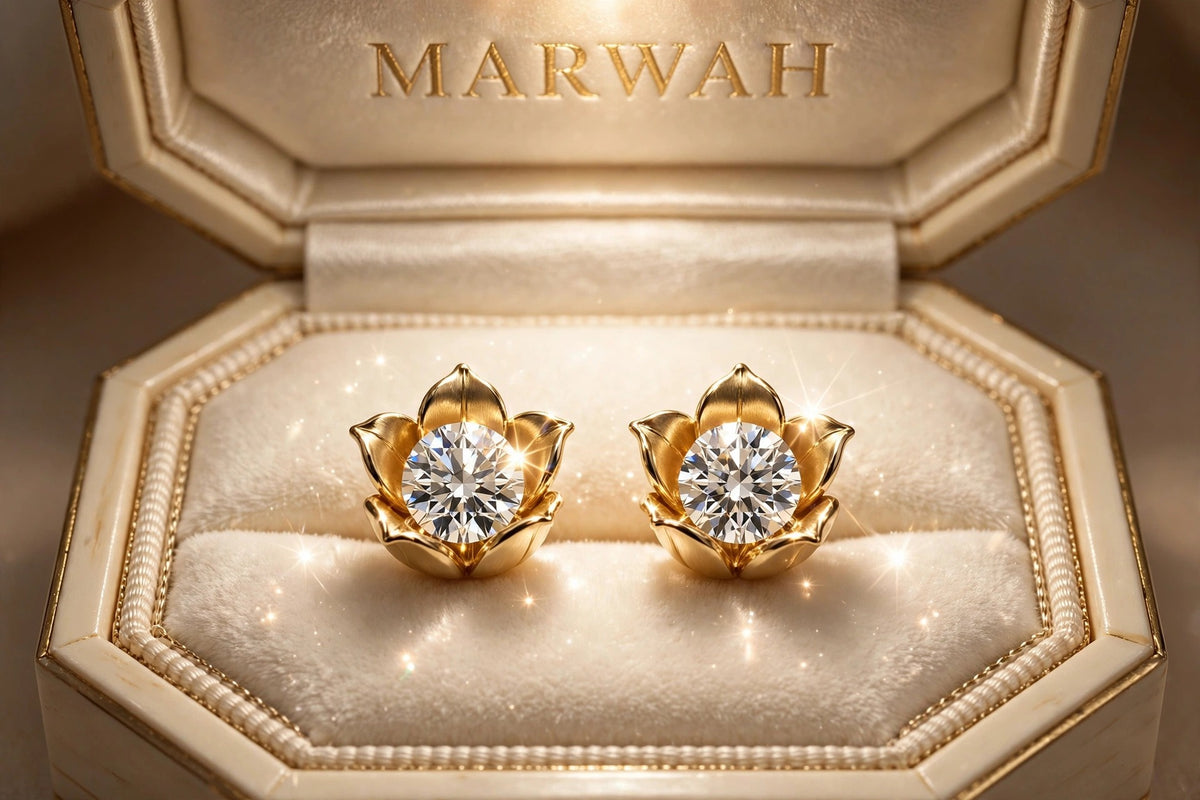 Tulip Diamond Studs