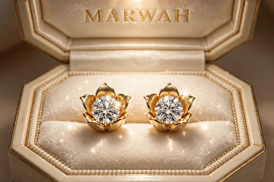 Tulip Diamond Studs
