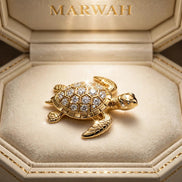 Sea Turtle Diamond Charm