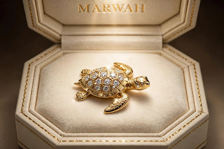 Sea Turtle Diamond Charm