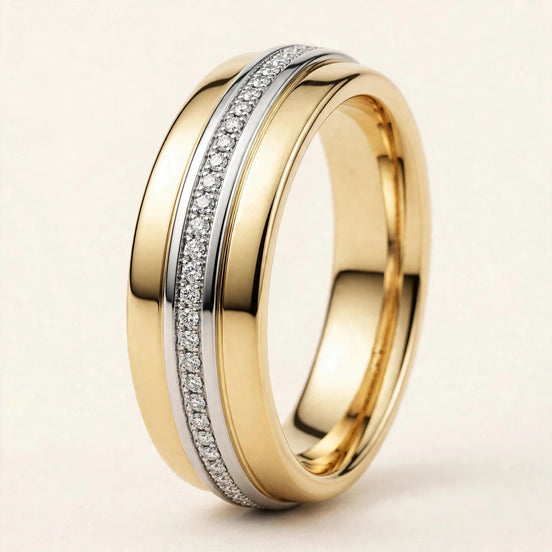 Two-Tone Diamond Band