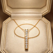 Vertical Diamond Bar Pendant
