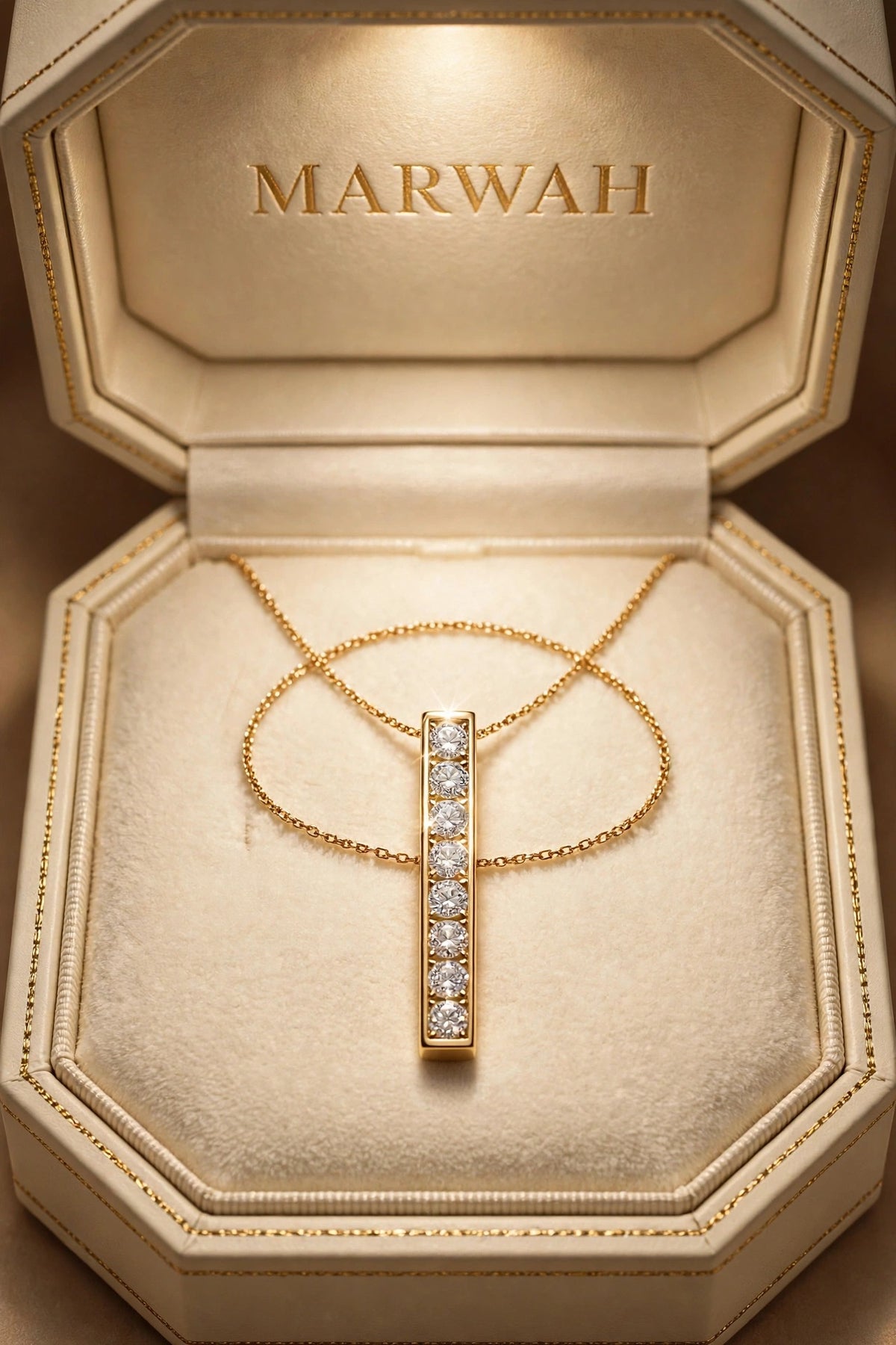 Vertical Diamond Bar Pendant