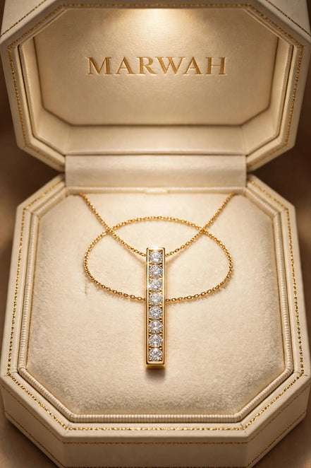 Vertical Diamond Bar Pendant